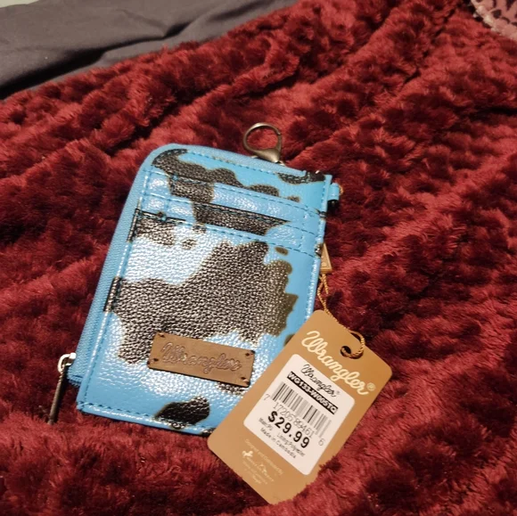 Wrangler Turquoise and Black Card Holder - Picture 1 of 2